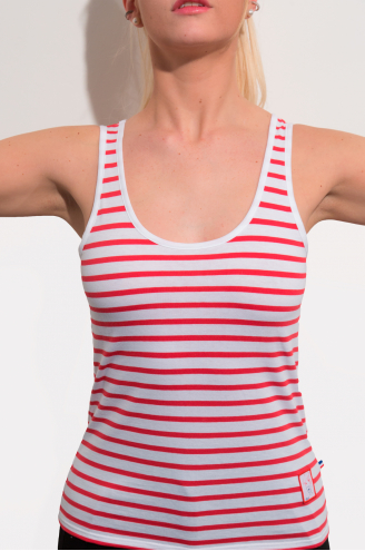 Marcel Ladies/ Red and White thick stripes