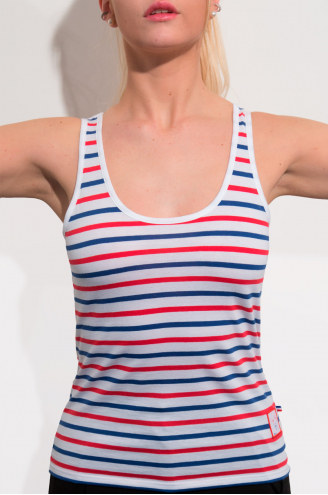 Marcel Ladies/ Blue White Red thick stripes