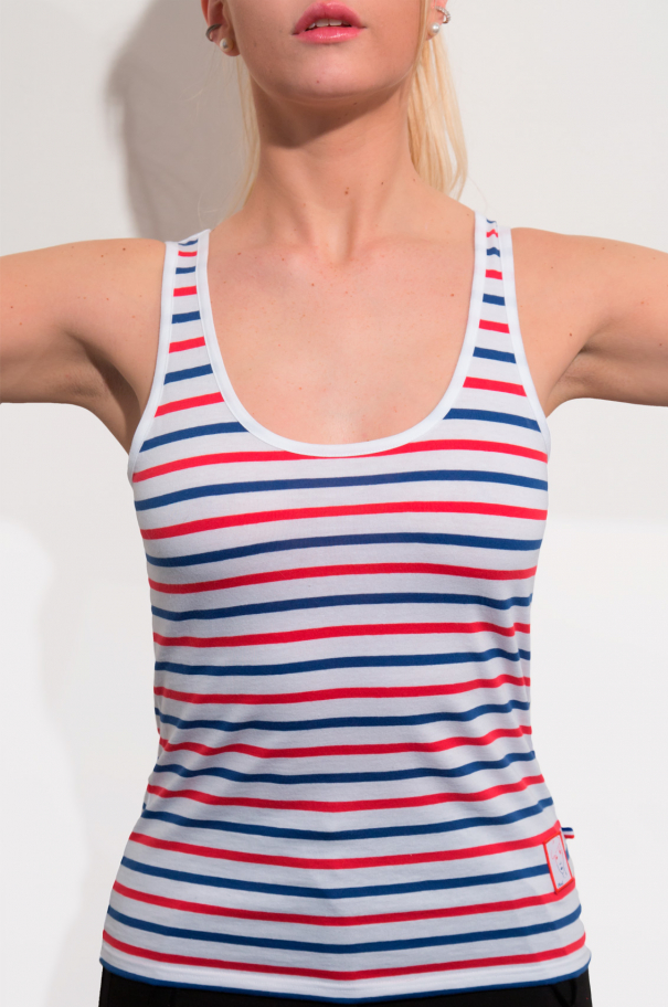 Marcel Ladies/ Blue White Red thick stripes