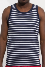 Marcel Gentleman/ Navy Blue/White Thick Stripes