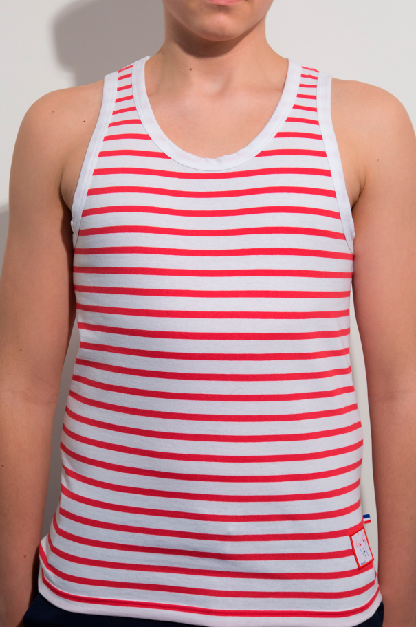 Marcel Gentleman/ Red and White thick stripes